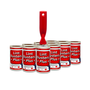 Lint Busters Plus-12 Rolls with 1 Metal Handle